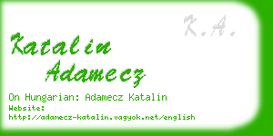katalin adamecz business card